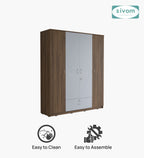 Sivom furniture SIVOM Oranch Multipurpose 4 Door Closet Engineered Wood 4 Door Wardrobe for Modern Homes | Elegant Design & Premium Finish