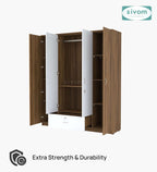 Sivom furniture SIVOM Oranch Multipurpose 4 Door Closet Engineered Wood 4 Door Wardrobe for Modern Homes | Elegant Design & Premium Finish