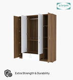 Sivom furniture SIVOM Oranch Multipurpose 4 Door Closet Engineered Wood 4 Door Wardrobe for Modern Homes | Elegant Design & Premium Finish