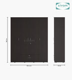 Sivom furniture SIVOM Oranch Multipurpose 4 Door Closet Engineered Wood 4 Door Wardrobe for Modern Homes | Elegant Design & Premium Finish