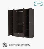 Sivom furniture SIVOM Oranch Multipurpose 4 Door Closet Engineered Wood 4 Door Wardrobe for Modern Homes | Elegant Design & Premium Finish