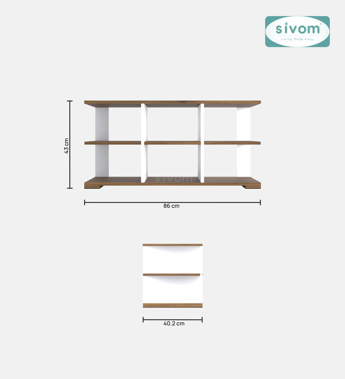 Sivom furniture SIVOM Orbit Multipurpose TV Unit fits upto 43 inch with Storage Engineered Wood TV Entertainment Unit for Modern Homes | Elegant Design & Premium Finish