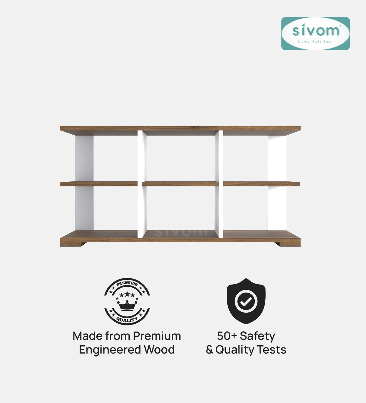 Sivom furniture SIVOM Orbit Multipurpose TV Unit fits upto 43 inch with Storage Engineered Wood TV Entertainment Unit for Modern Homes | Elegant Design & Premium Finish