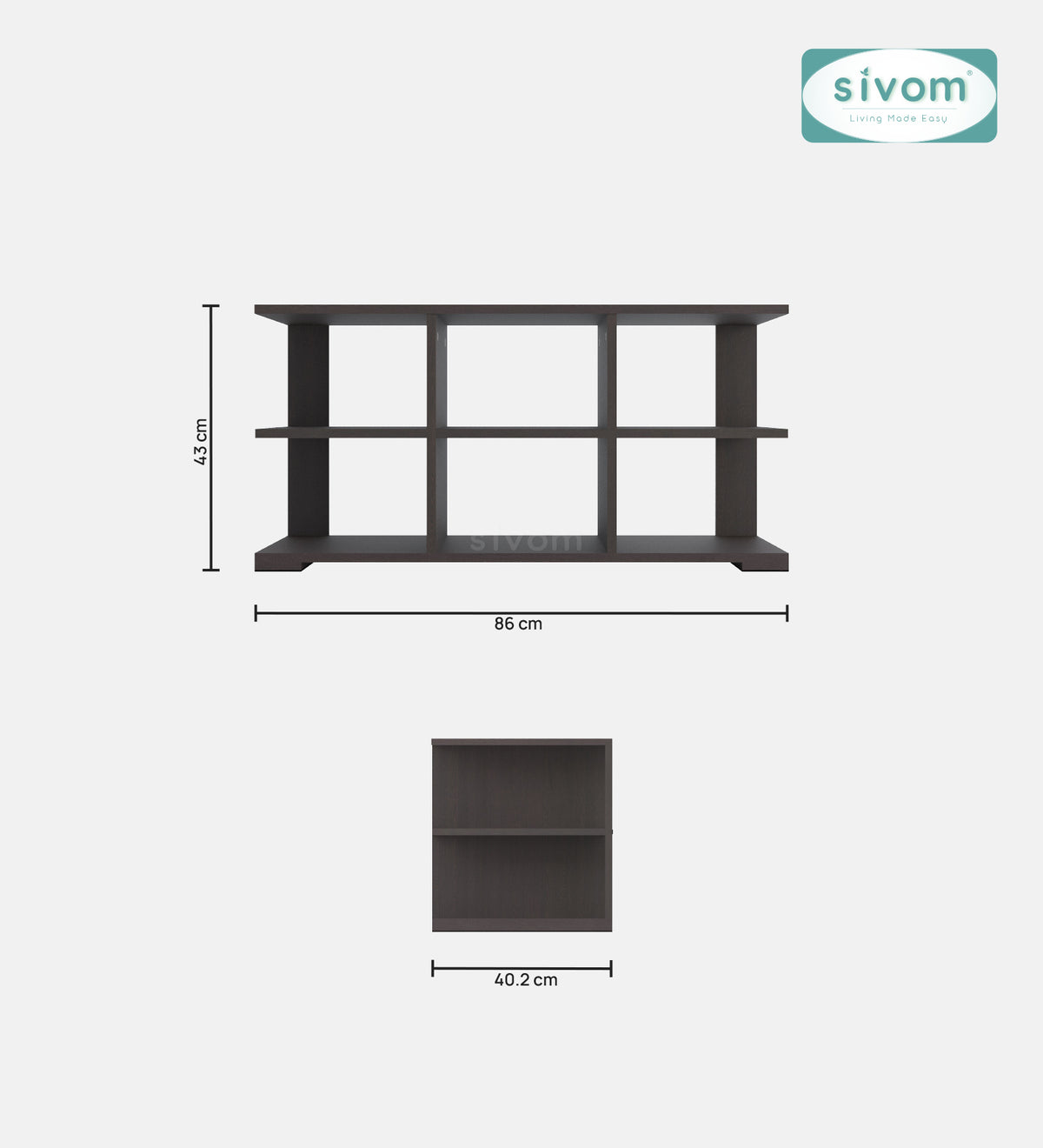 Sivom furniture SIVOM Orbit Multipurpose TV Unit fits upto 43 inch with Storage Engineered Wood TV Entertainment Unit for Modern Homes | Elegant Design & Premium Finish