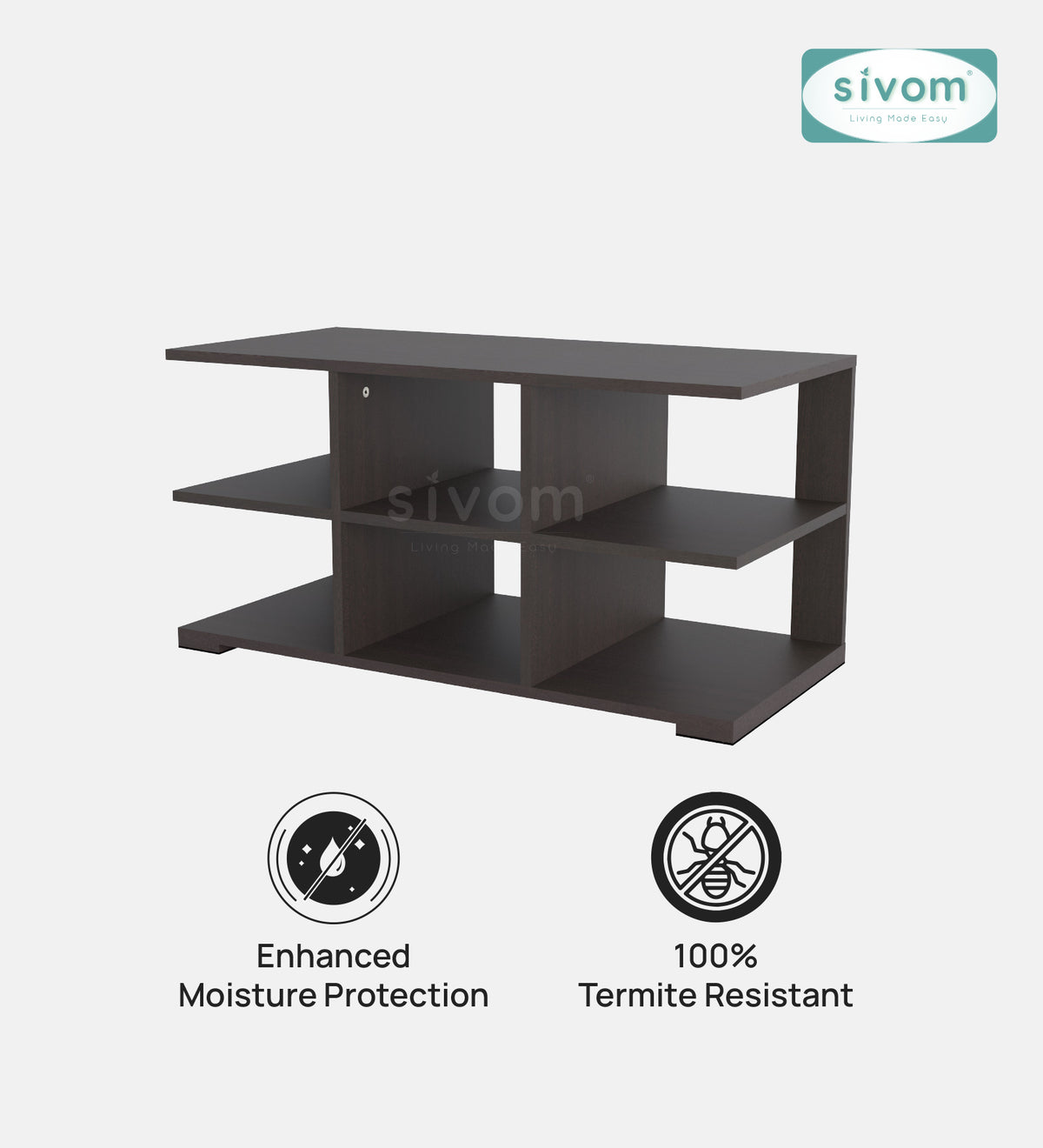 Sivom furniture SIVOM Orbit Multipurpose TV Unit fits upto 43 inch with Storage Engineered Wood TV Entertainment Unit for Modern Homes | Elegant Design & Premium Finish