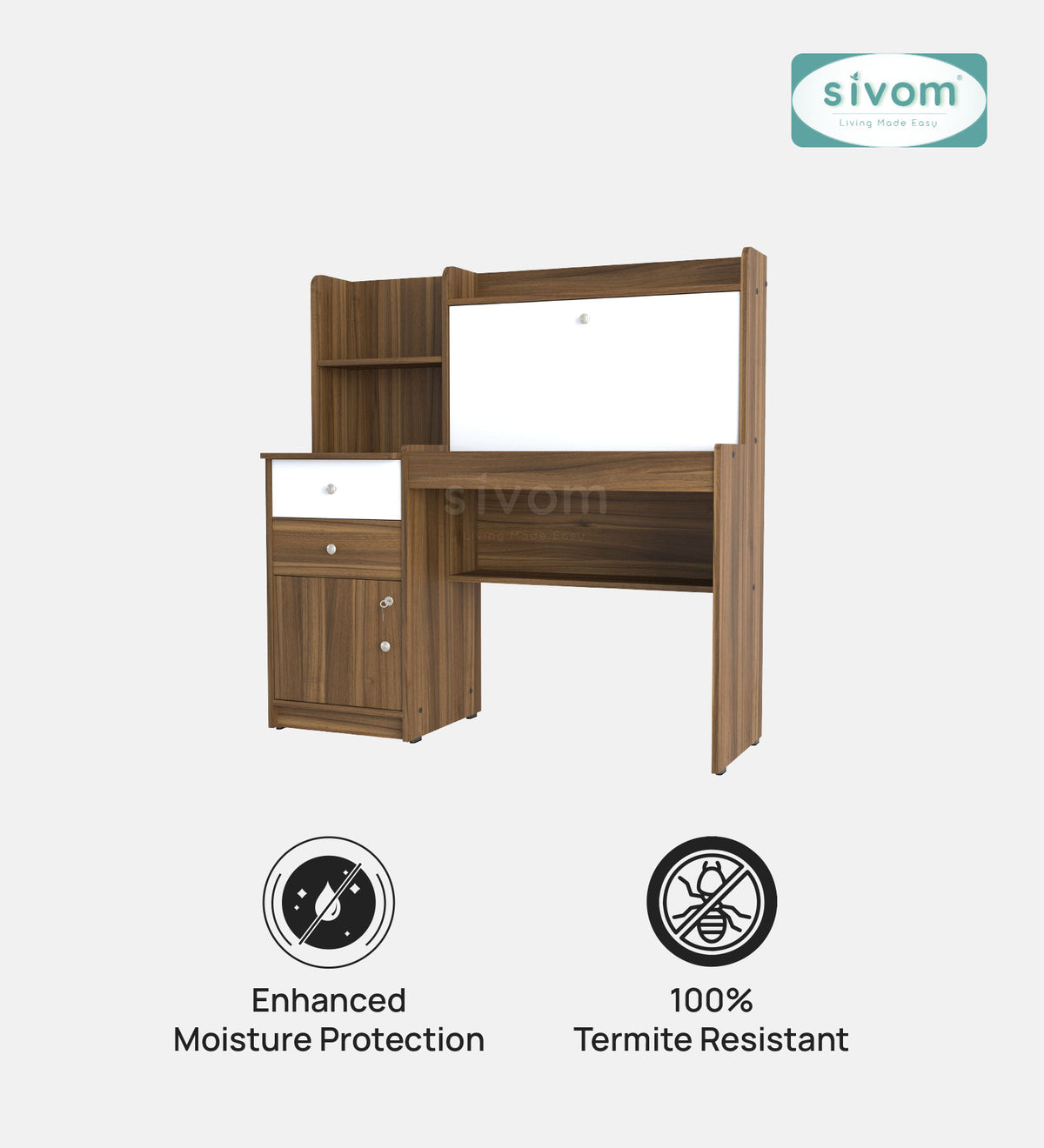 Sivom SIVOM Orian Multipurpose Study/Home/Office Table Engineered Wood Study Table for Modern Homes | Elegant Design & Premium Finish (Copy)