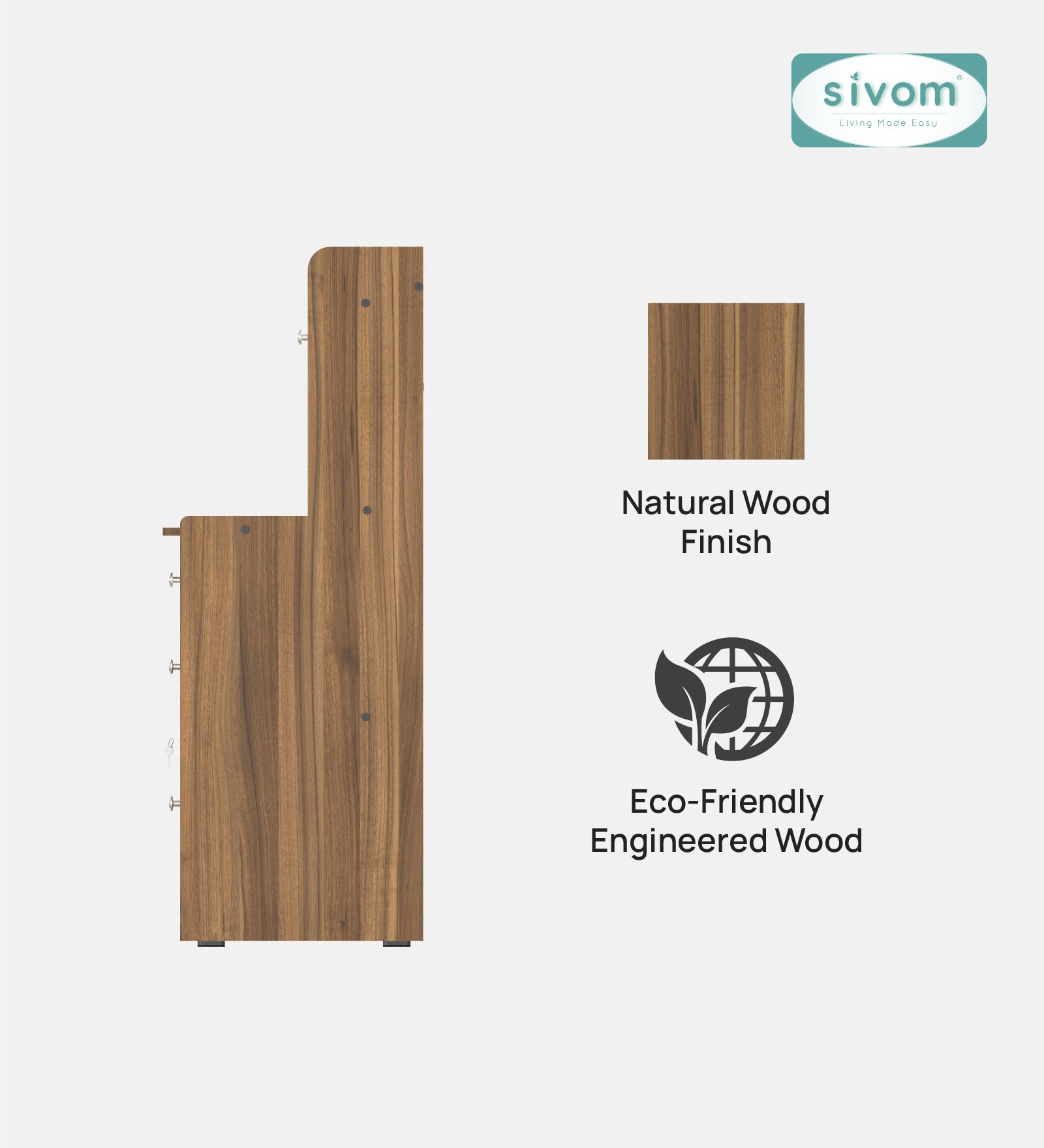 Sivom SIVOM Orian Multipurpose Study/Home/Office Table Engineered Wood Study Table for Modern Homes | Elegant Design & Premium Finish (Copy)