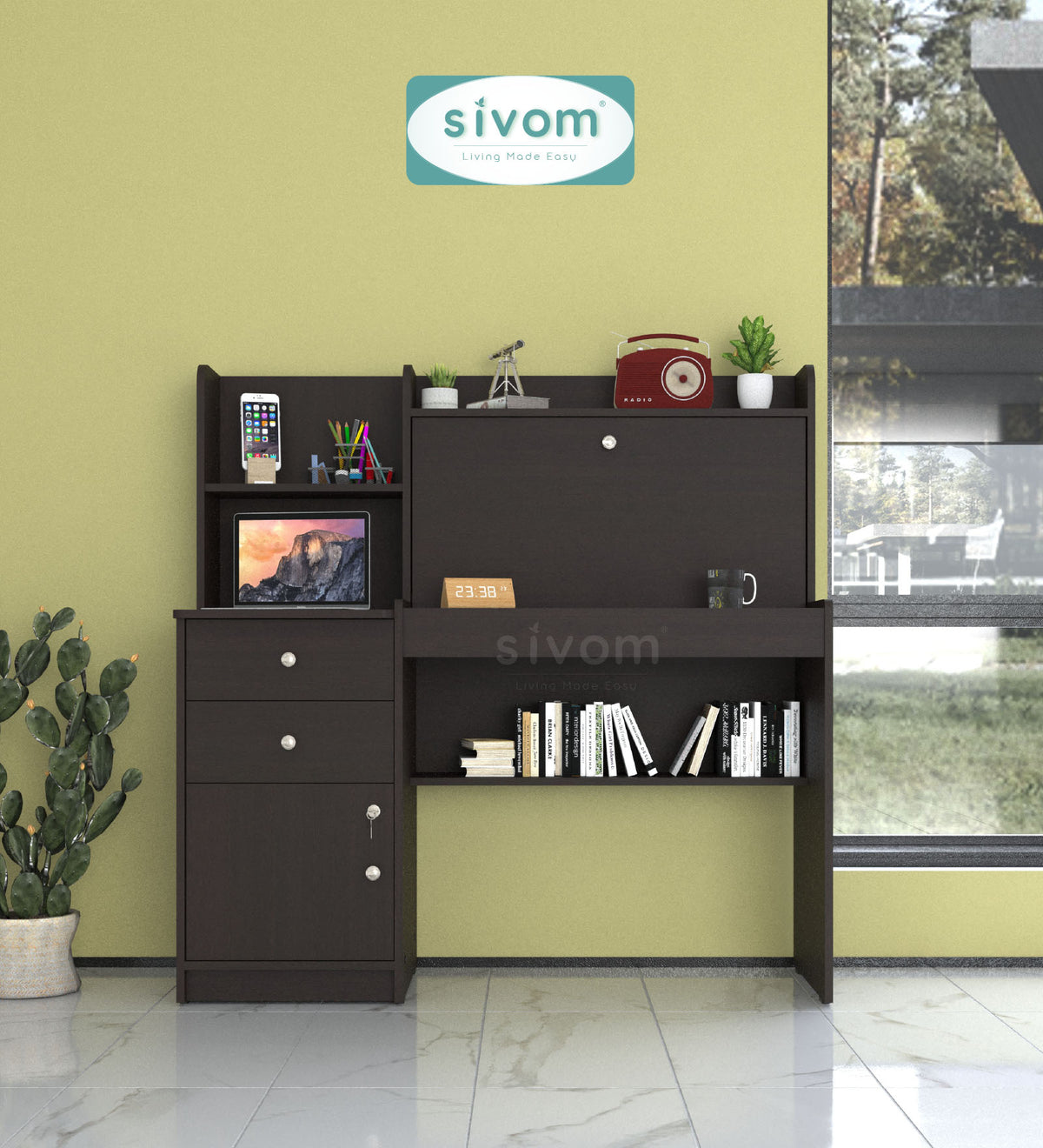 Sivom SIVOM Orian Multipurpose Study/Home/Office Table Engineered Wood Study Table for Modern Homes | Elegant Design & Premium Finish (Copy)