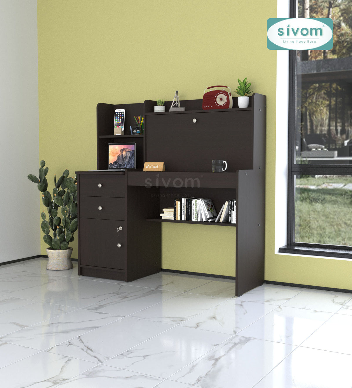 Sivom SIVOM Orian Multipurpose Study/Home/Office Table Engineered Wood Study Table for Modern Homes | Elegant Design & Premium Finish (Copy)