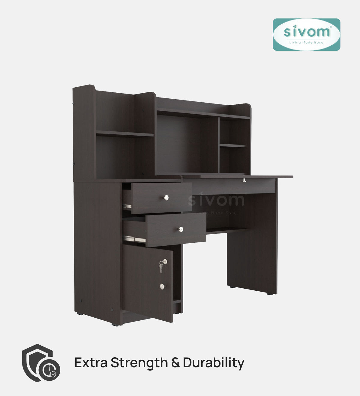Sivom SIVOM Orian Multipurpose Study/Home/Office Table Engineered Wood Study Table for Modern Homes | Elegant Design & Premium Finish (Copy)