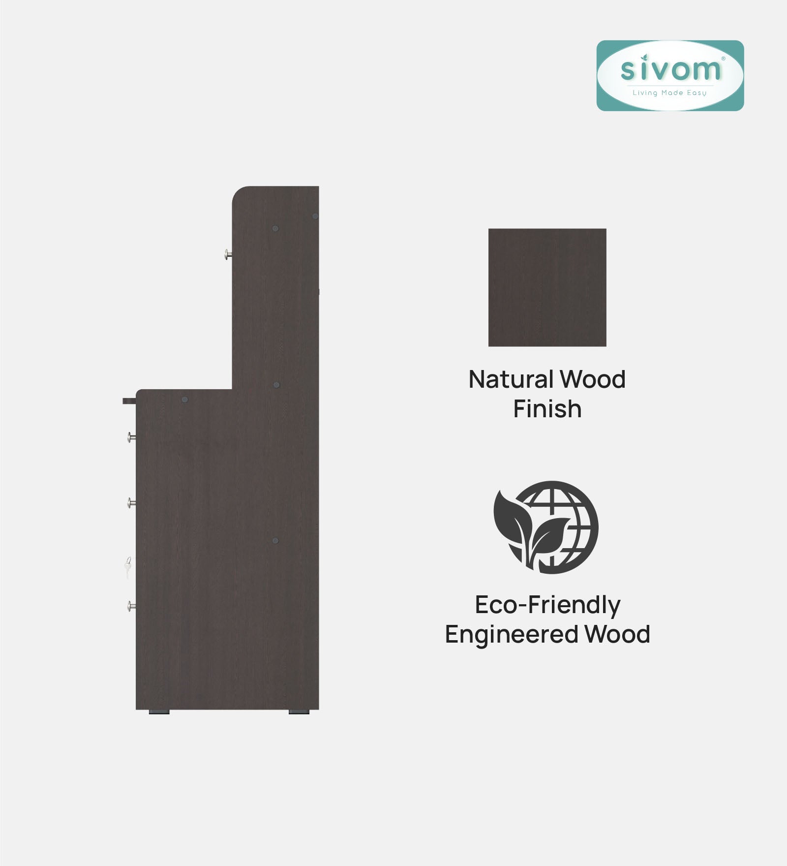 Sivom SIVOM Orian Multipurpose Study/Home/Office Table Engineered Wood Study Table for Modern Homes | Elegant Design & Premium Finish (Copy)