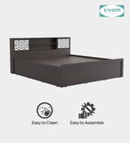 Sivom SIVOM Orient Modular Box Bed with Storage Engineered Wood King Box Bed for Modern Homes | Elegant Design & Premium Finish