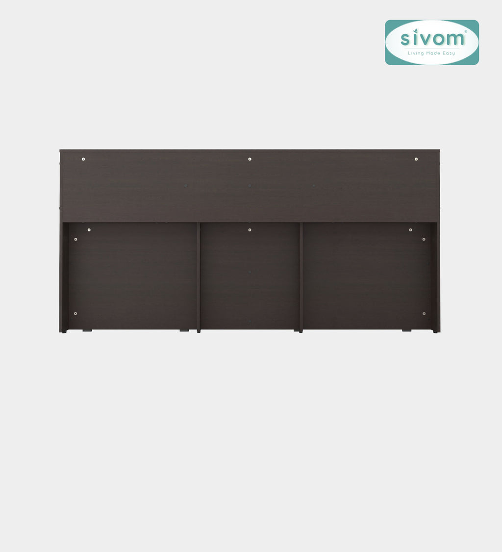 Sivom SIVOM Orient Modular Box Bed with Storage Engineered Wood King Box Bed for Modern Homes | Elegant Design & Premium Finish