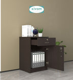 SIVOM OSLO Multipurpose Storage Drawer/Study/Home/Office Engineered Wood Close Book Shelf  for Modern Homes | Elegant Design & Premium Finish