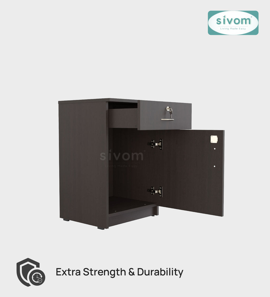 SIVOM OSLO Multipurpose Storage Drawer/Study/Home/Office Engineered Wood Close Book Shelf  for Modern Homes | Elegant Design & Premium Finish