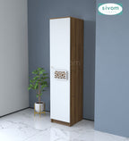 Sivom SIVOM Palette Multipurpose 1 Door Wardrobe / Spacious 4 Shelves with Drawer Engineered Wood 1 Door Wardrobe for Modern Homes | Elegant Design & Premium Finish