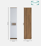 Sivom SIVOM Palette Multipurpose 1 Door Wardrobe / Spacious 4 Shelves with Drawer Engineered Wood 1 Door Wardrobe for Modern Homes | Elegant Design & Premium Finish