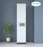 Sivom SIVOM Palette Multipurpose 1 Door Wardrobe / Spacious 4 Shelves with Drawer Engineered Wood 1 Door Wardrobe for Modern Homes | Elegant Design & Premium Finish