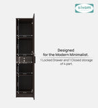 Sivom SIVOM Palette Multipurpose 1 Door Wardrobe / Spacious 4 Shelves with Drawer Engineered Wood 1 Door Wardrobe for Modern Homes | Elegant Design & Premium Finish
