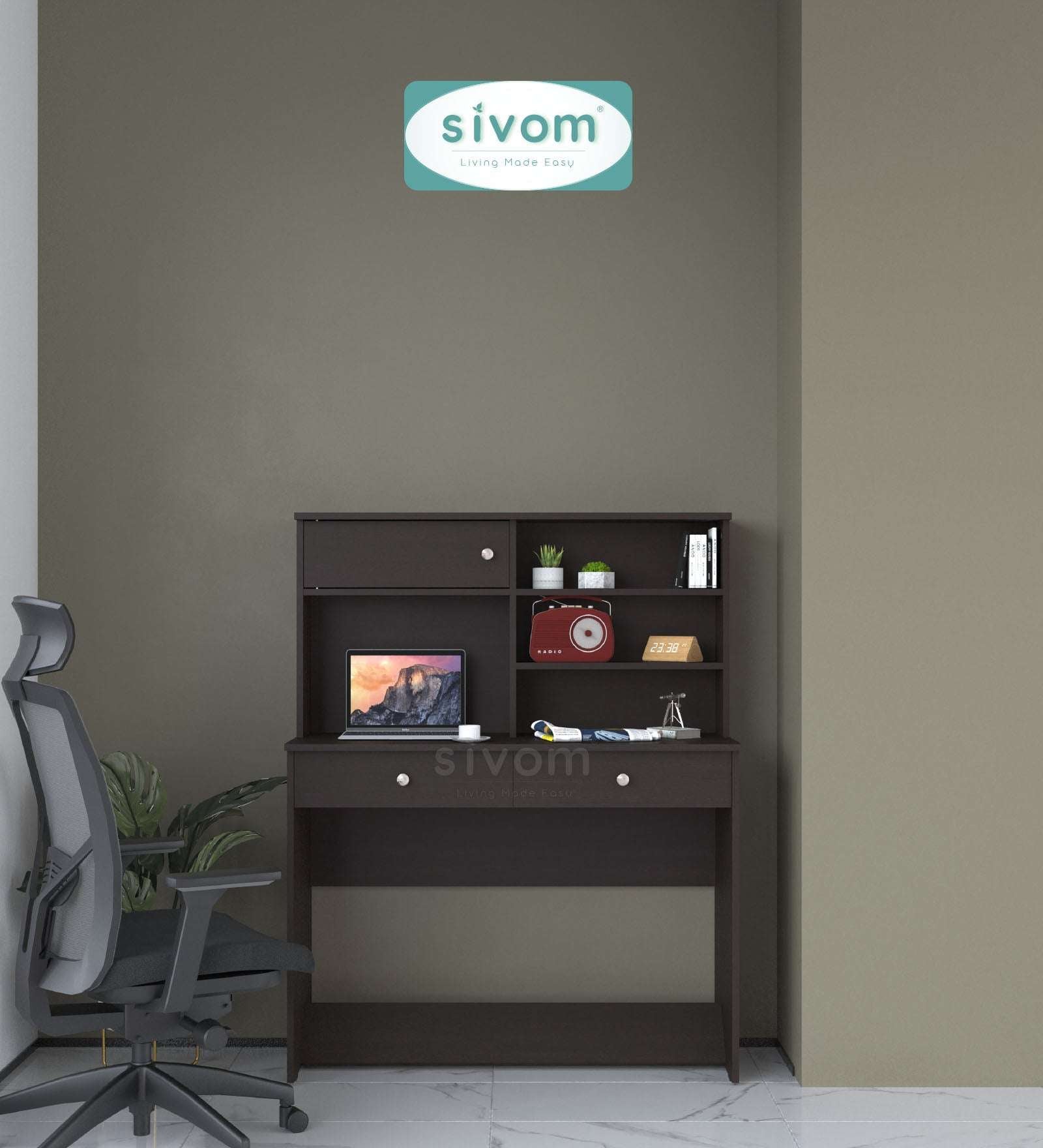 Sivom SIVOM Parker Multipurpose Study/Home/Office Table Engineered Wood Study Table for Modern Homes | Elegant Design & Premium Finish