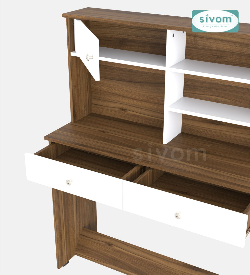 Sivom SIVOM Parker Multipurpose Study/Home/Office Table Engineered Wood Study Table for Modern Homes | Elegant Design & Premium Finish