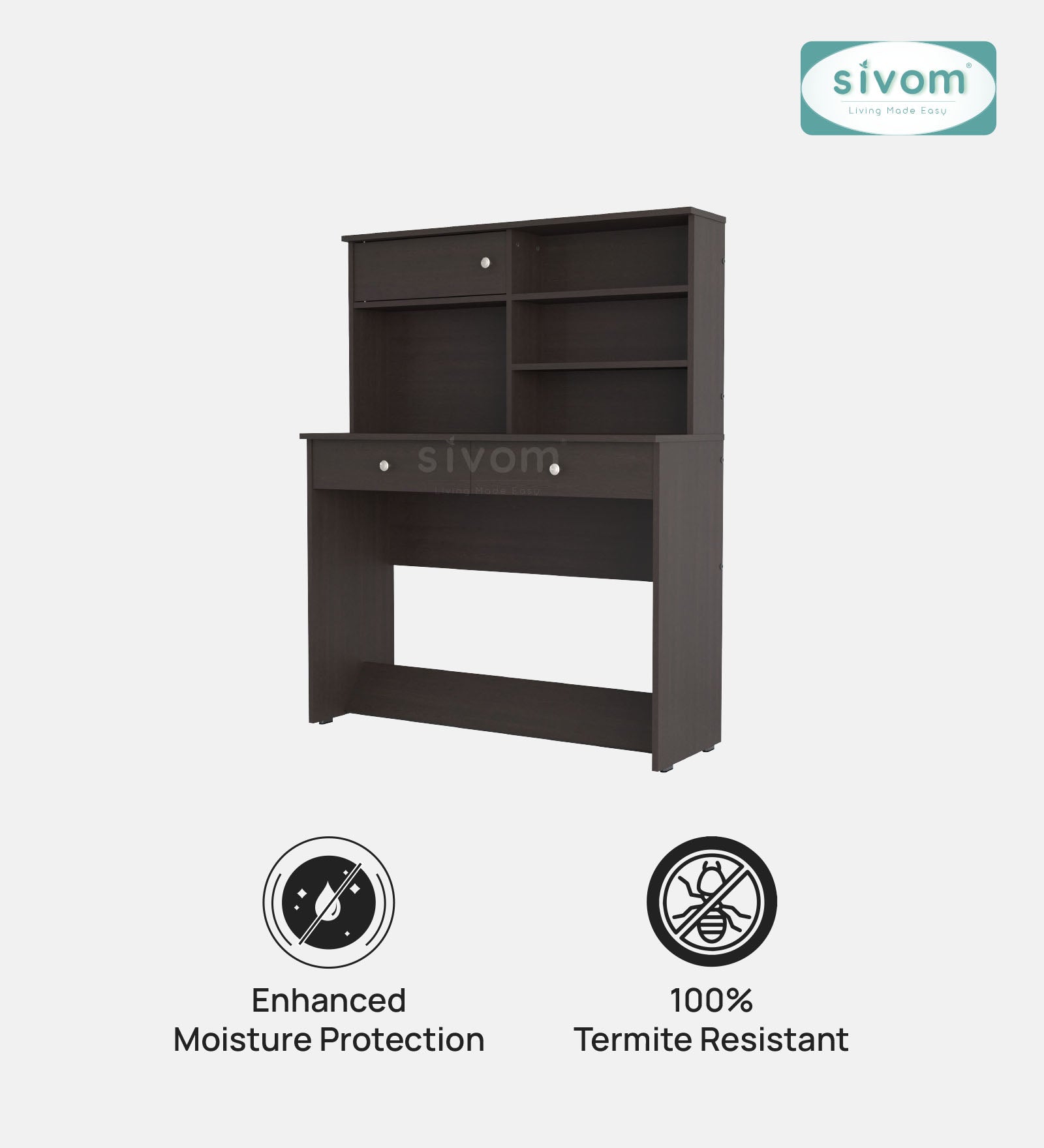 Sivom SIVOM Parker Multipurpose Study/Home/Office Table Engineered Wood Study Table for Modern Homes | Elegant Design & Premium Finish