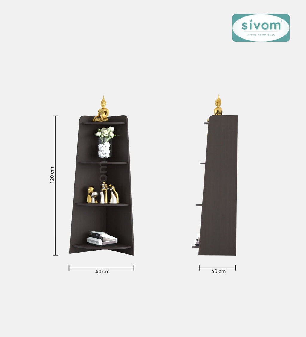 SIVOM Patio Multipurpose Storage Unit Engineered Wood Free Standing Cabinet for Modern Homes | Elegant Design & Premium Finish