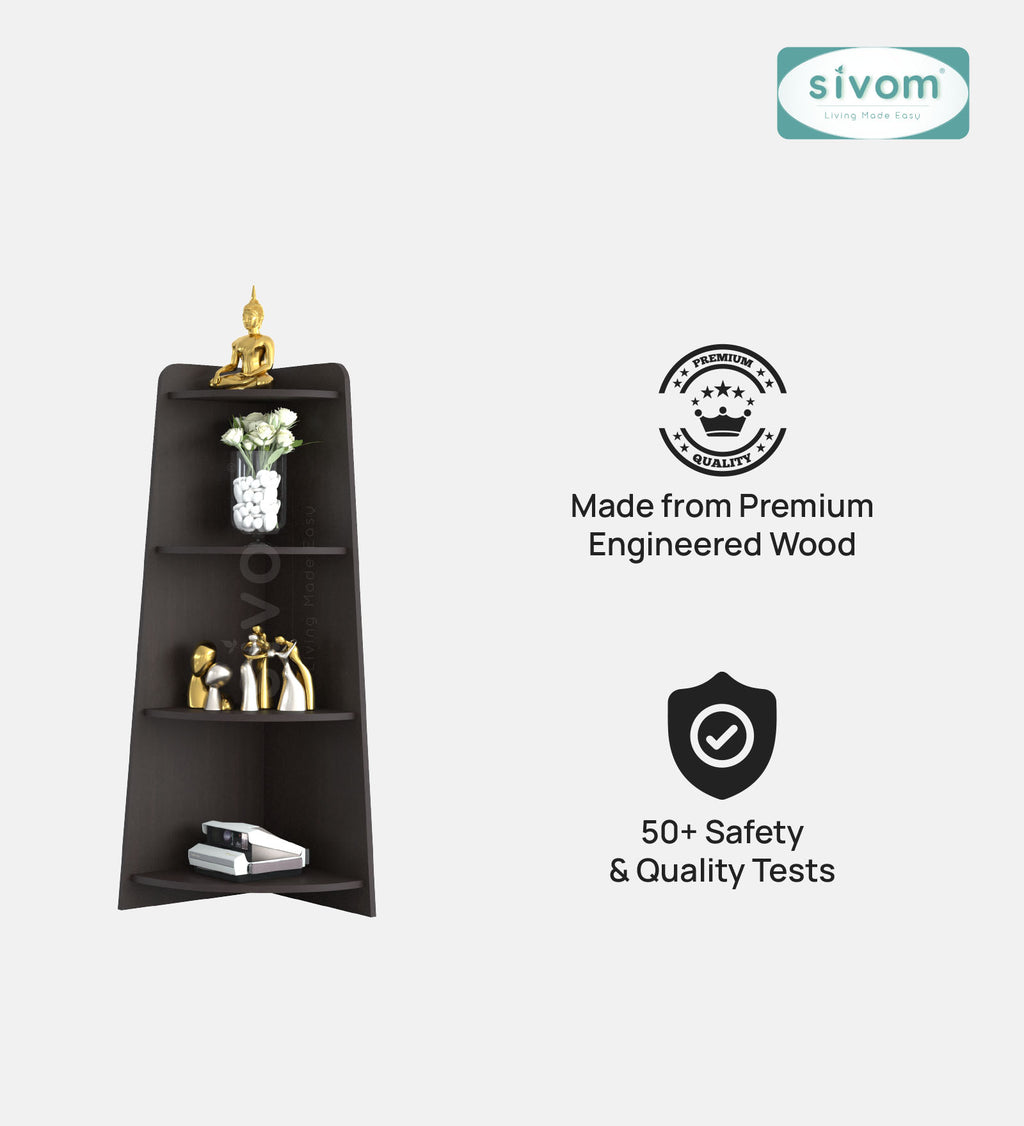 SIVOM Patio Multipurpose Storage Unit Engineered Wood Free Standing Cabinet for Modern Homes | Elegant Design & Premium Finish