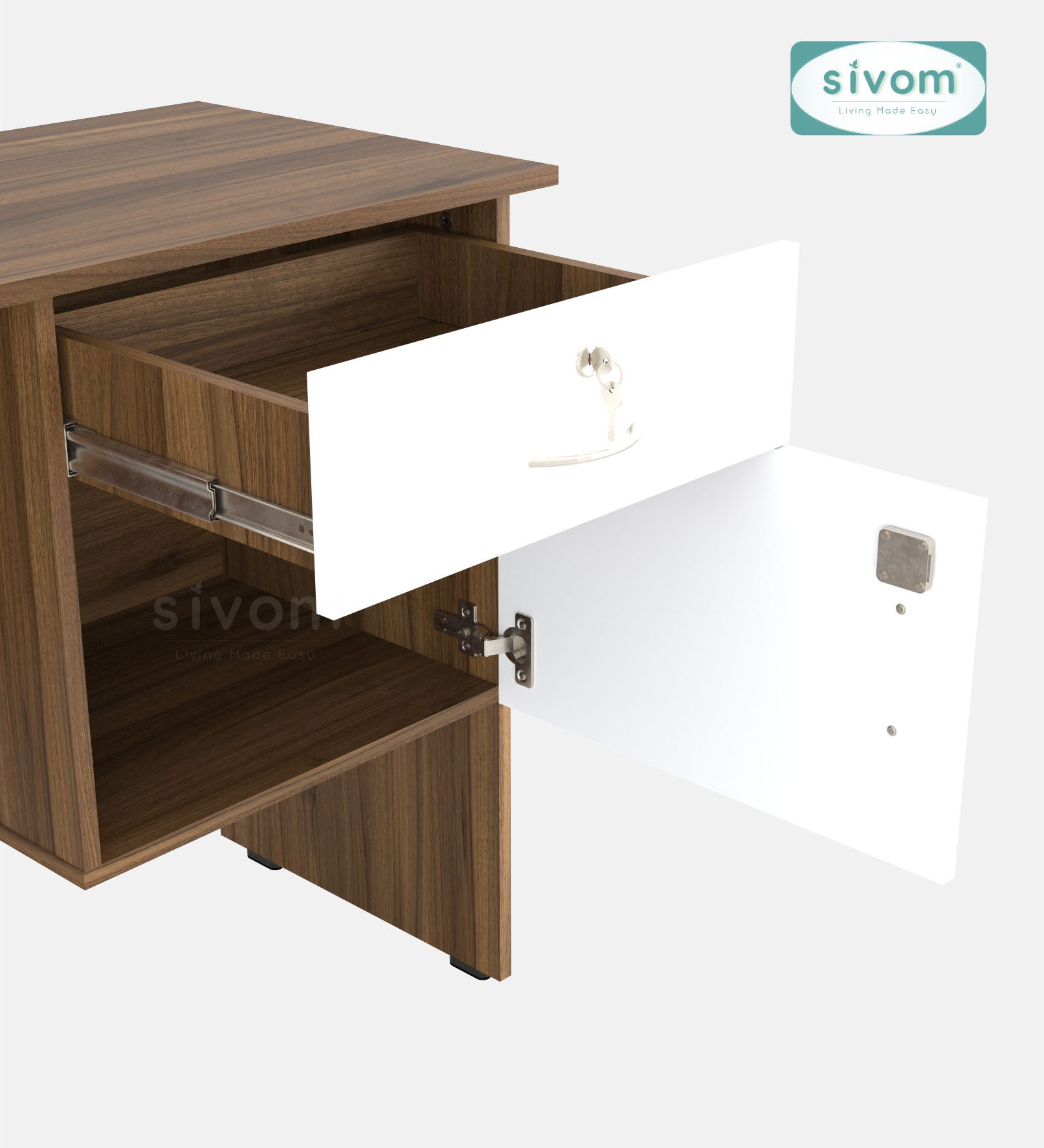 Sivom SIVOM Pearl Multipurpose Study/Home/Office Table Engineered Wood Study Table for Modern Homes | Elegant Design & Premium Finish
