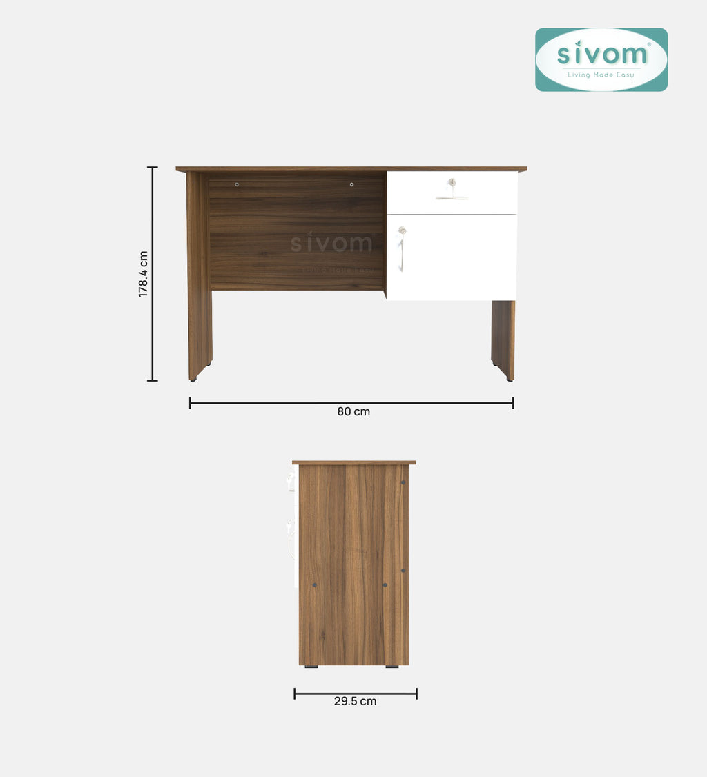 Sivom SIVOM Pearl Multipurpose Study/Home/Office Table Engineered Wood Study Table for Modern Homes | Elegant Design & Premium Finish
