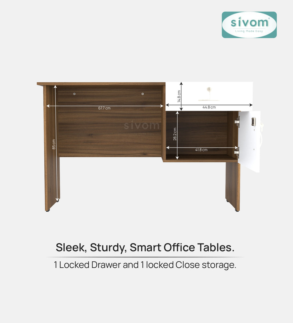 Sivom SIVOM Pearl Multipurpose Study/Home/Office Table Engineered Wood Study Table for Modern Homes | Elegant Design & Premium Finish