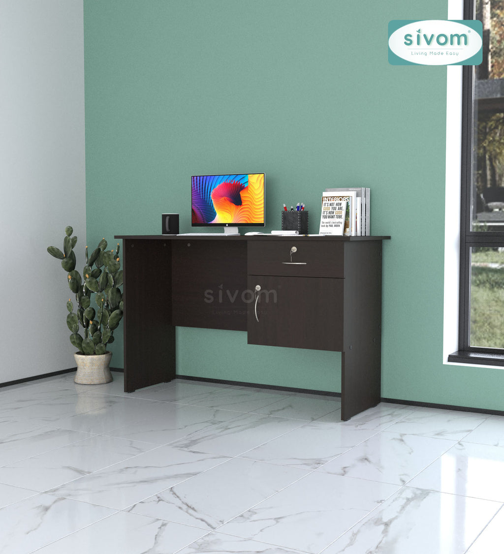 Sivom SIVOM Pearl Multipurpose Study/Home/Office Table Engineered Wood Study Table for Modern Homes | Elegant Design & Premium Finish