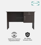 Sivom SIVOM Pearl Multipurpose Study/Home/Office Table Engineered Wood Study Table for Modern Homes | Elegant Design & Premium Finish