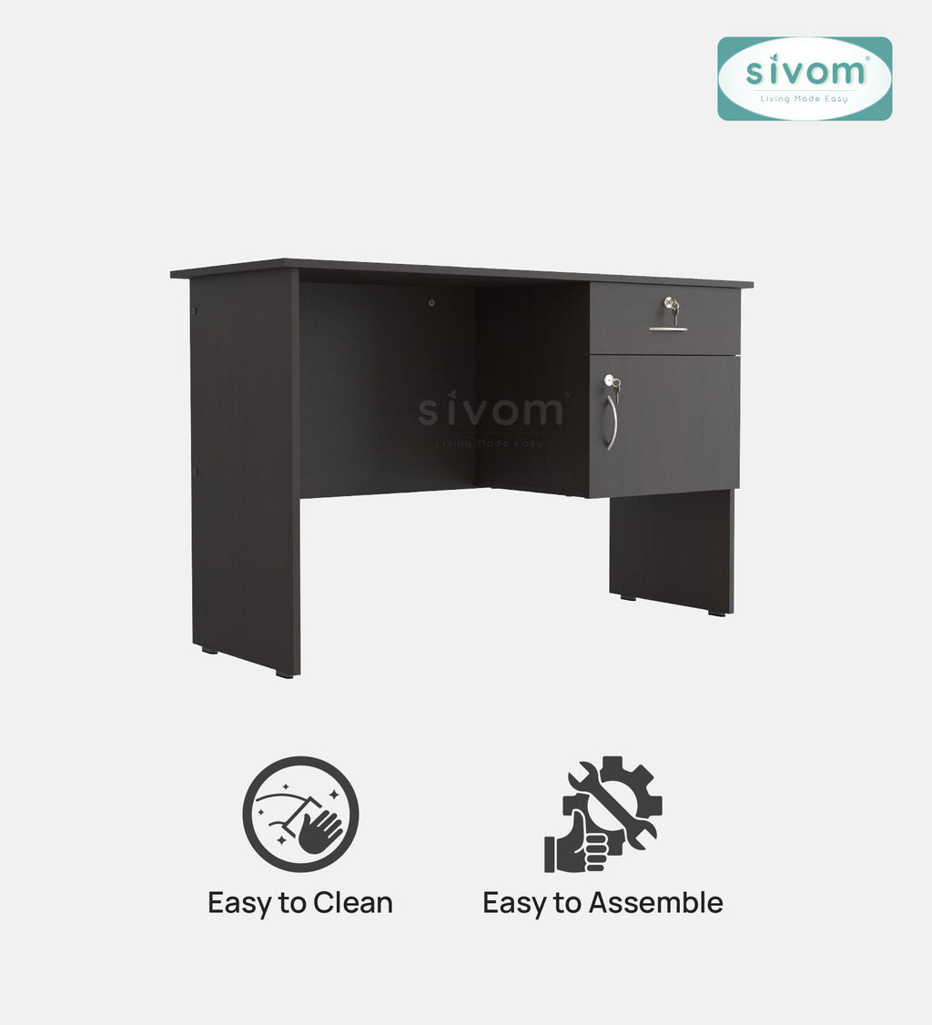 Sivom SIVOM Pearl Multipurpose Study/Home/Office Table Engineered Wood Study Table for Modern Homes | Elegant Design & Premium Finish
