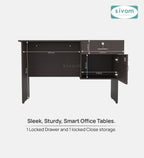 Sivom SIVOM Pearl Multipurpose Study/Home/Office Table Engineered Wood Study Table for Modern Homes | Elegant Design & Premium Finish