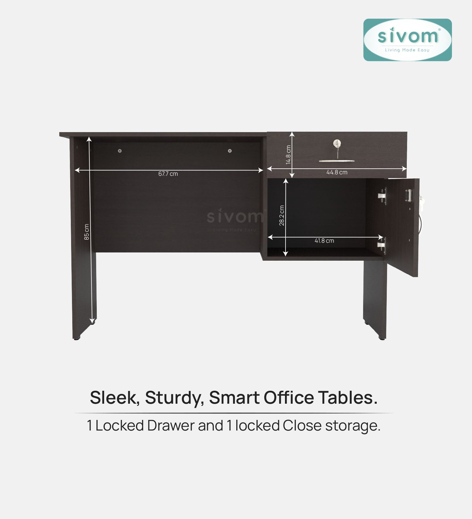 Sivom SIVOM Pearl Multipurpose Study/Home/Office Table Engineered Wood Study Table for Modern Homes | Elegant Design & Premium Finish