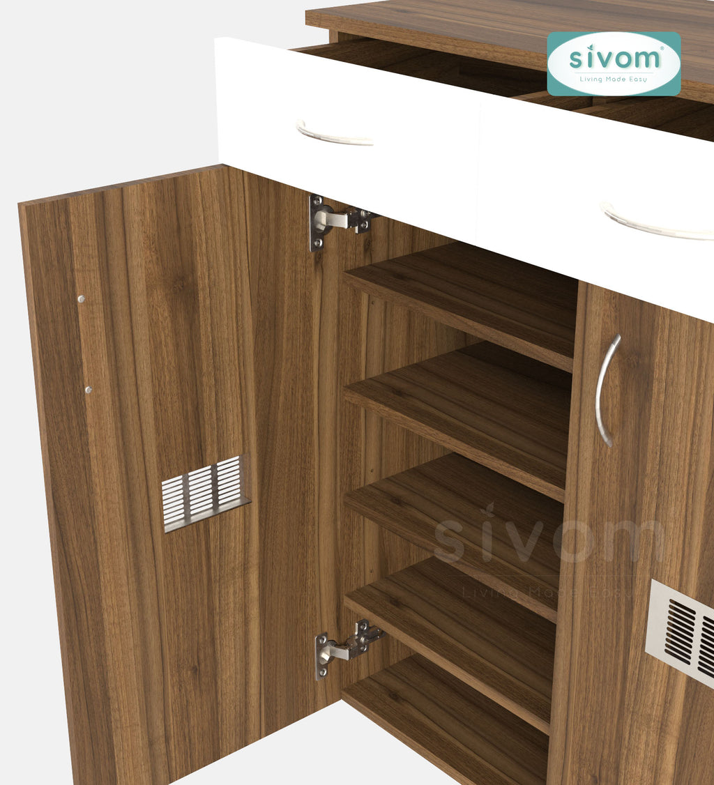 Sivom SIVOM PENSEL Engineered Wood Shoe Stand (, 6 Shelves, Knock Down) for Modern Homes | Elegant Design & Premium Finish