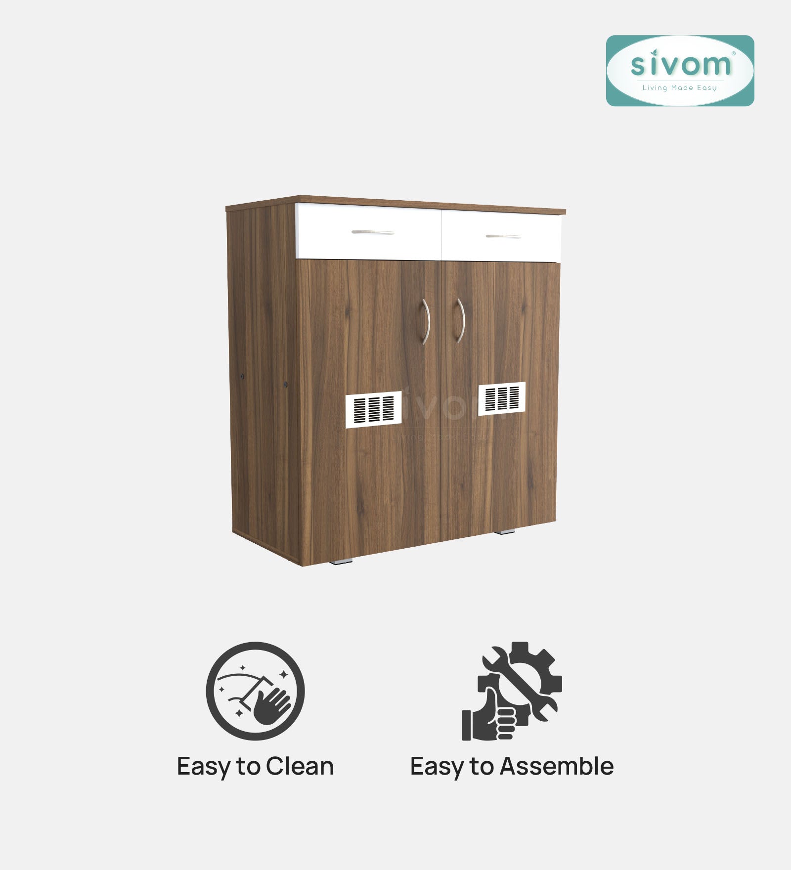 Sivom SIVOM PENSEL Engineered Wood Shoe Stand (, 6 Shelves, Knock Down) for Modern Homes | Elegant Design & Premium Finish