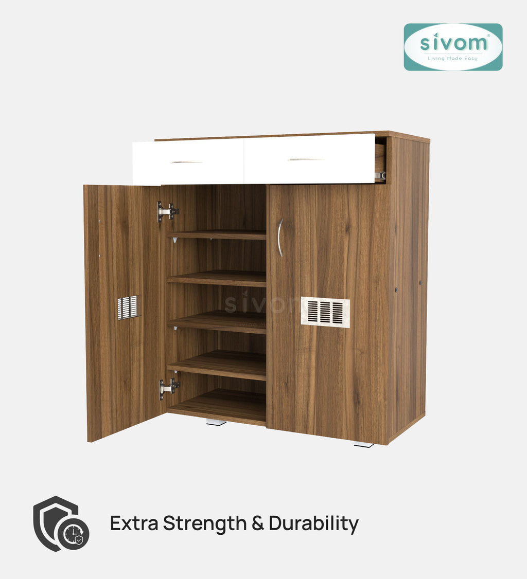 Sivom SIVOM PENSEL Engineered Wood Shoe Stand (, 6 Shelves, Knock Down) for Modern Homes | Elegant Design & Premium Finish