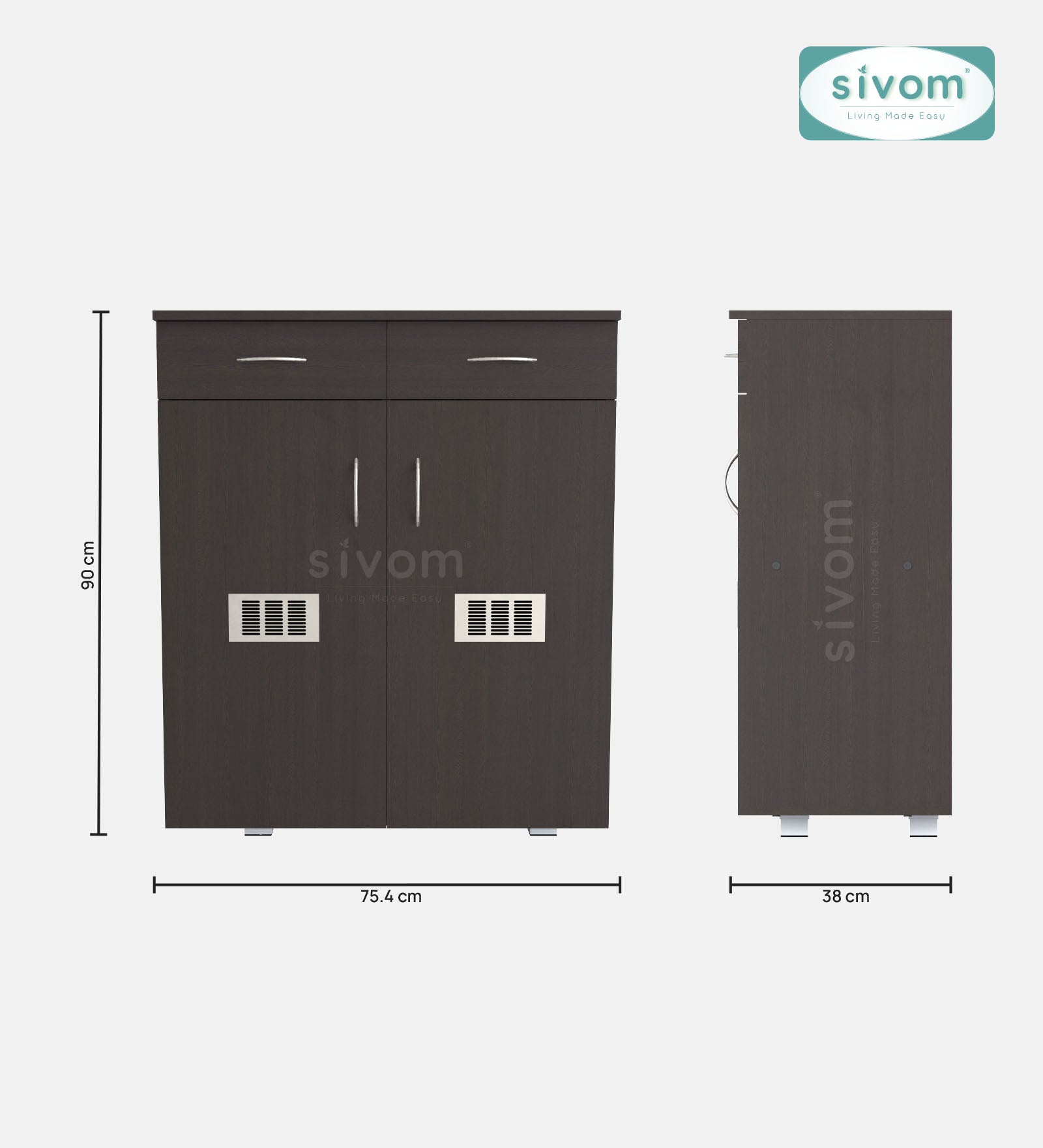 Sivom SIVOM PENSEL Engineered Wood Shoe Stand (, 6 Shelves, Knock Down) for Modern Homes | Elegant Design & Premium Finish