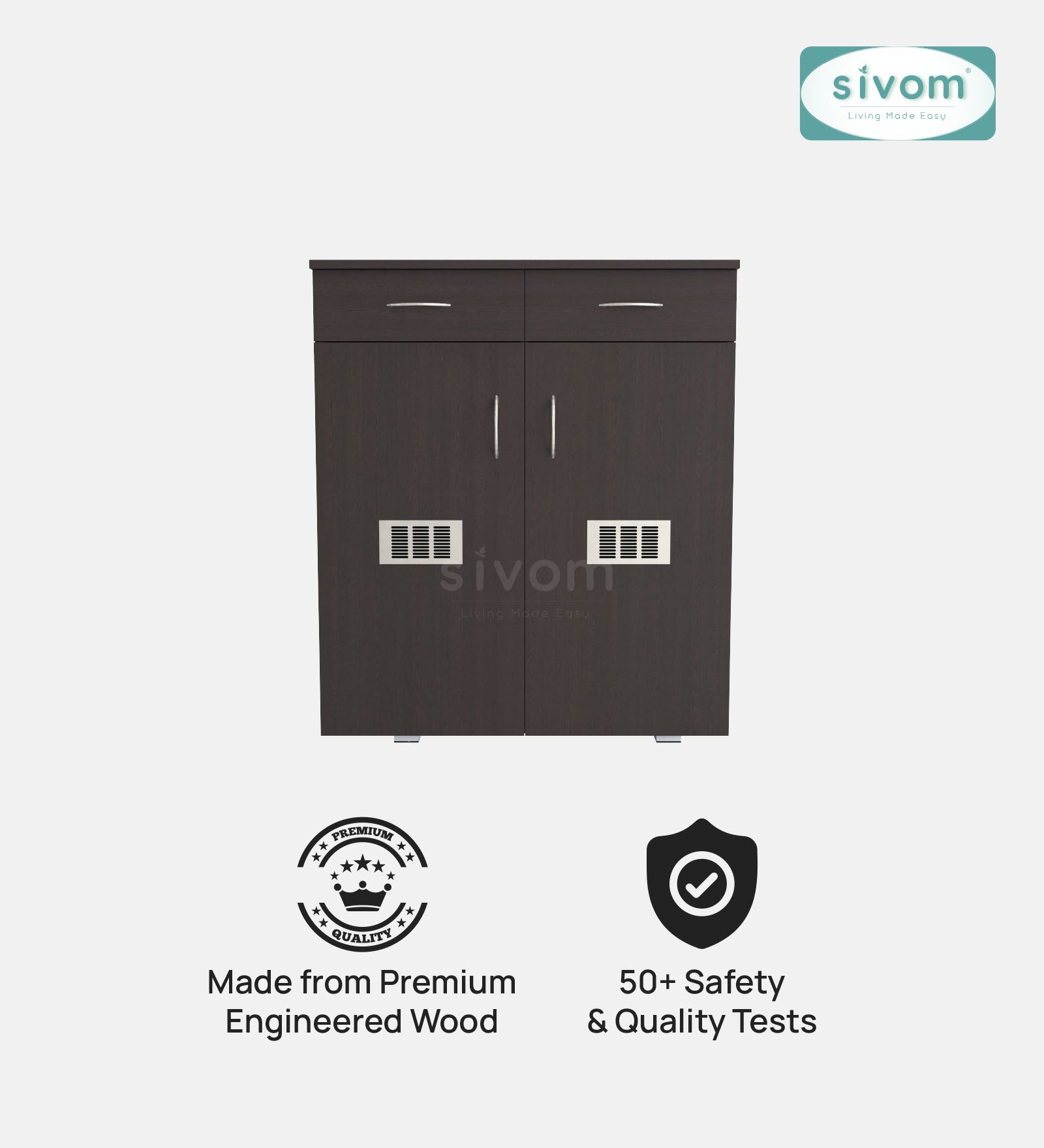 Sivom SIVOM PENSEL Engineered Wood Shoe Stand (, 6 Shelves, Knock Down) for Modern Homes | Elegant Design & Premium Finish