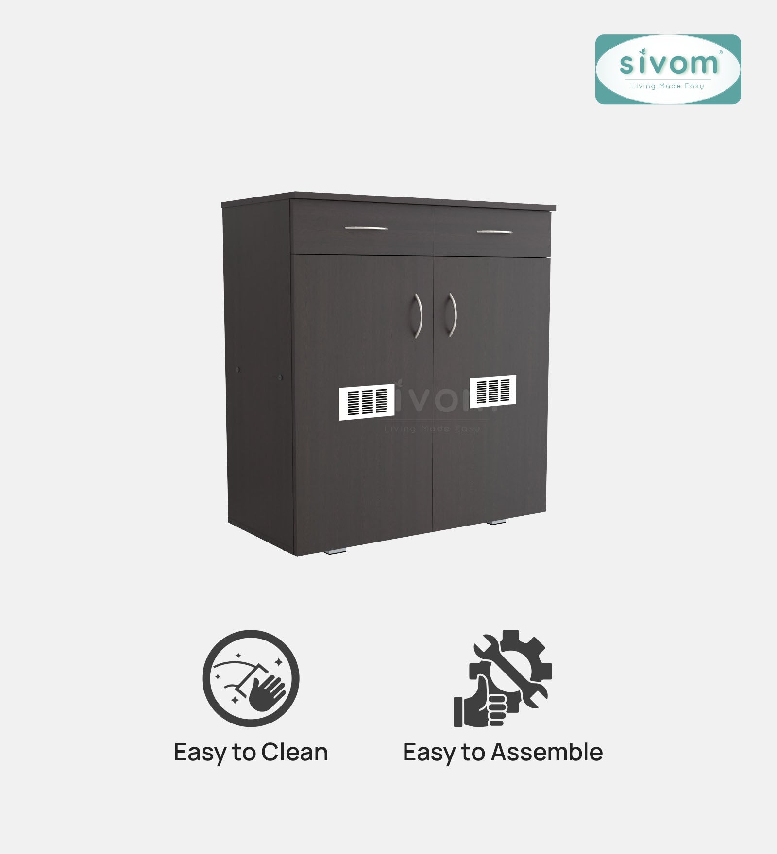 Sivom SIVOM PENSEL Engineered Wood Shoe Stand (, 6 Shelves, Knock Down) for Modern Homes | Elegant Design & Premium Finish