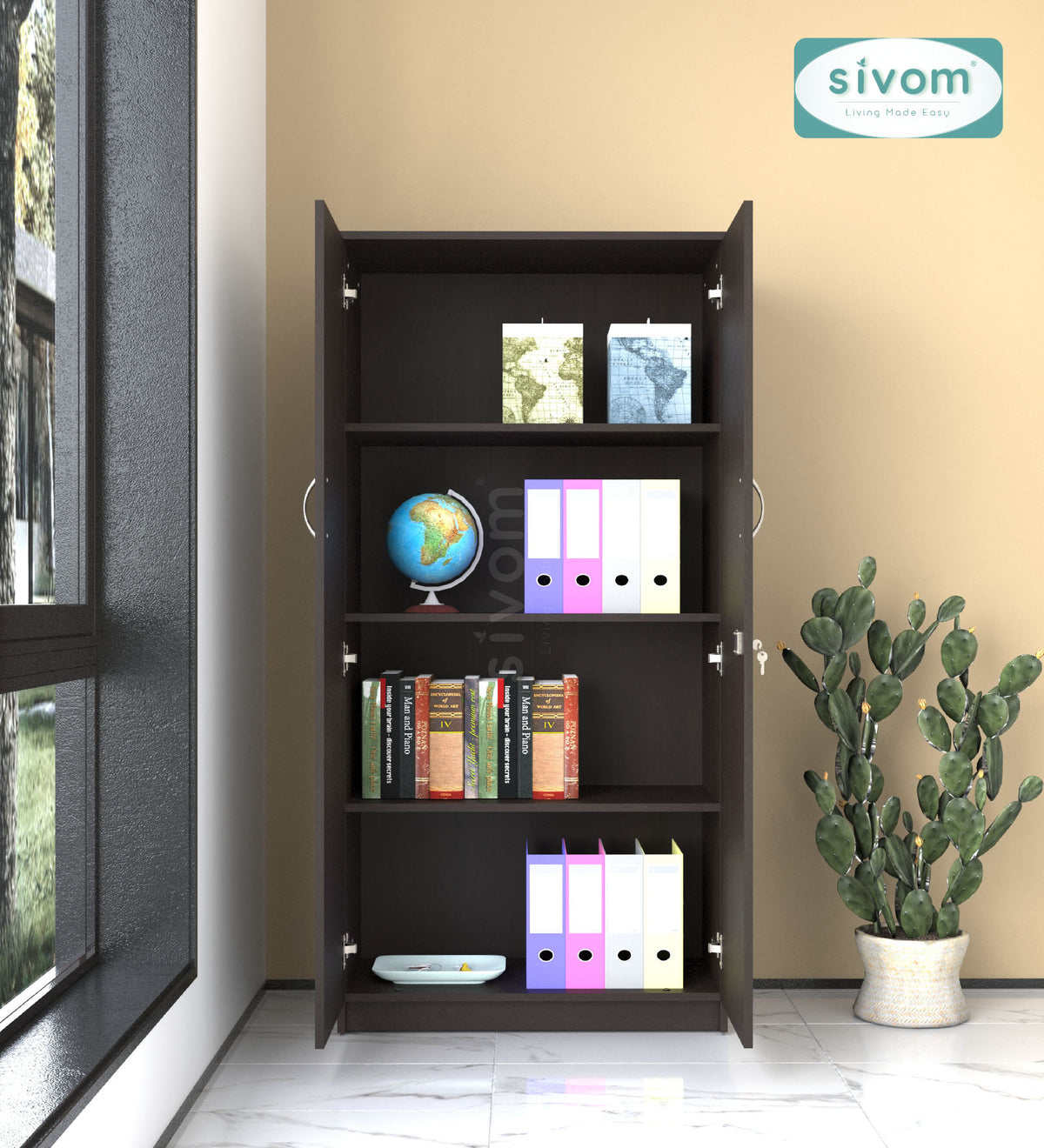 Sivom SIVOM PETAL Multipurpose Storage Drawer/Study/Home/Office Engineered Wood Close Book Shelf for Modern Homes | Elegant Design & Premium Finish (Copy) (Copy) (Copy) (Copy) (Copy) (Copy)