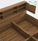 Sivom SIVOM Phoenix Modular Box Bed with Storage Engineered Wood Queen Box Bed for Modern Homes | Elegant Design & Premium Finish