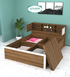 Sivom SIVOM Phoenix Modular Box Bed with Storage Engineered Wood Queen Box Bed for Modern Homes | Elegant Design & Premium Finish
