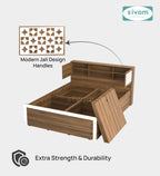 Sivom SIVOM Phoenix Modular Box Bed with Storage Engineered Wood Queen Box Bed for Modern Homes | Elegant Design & Premium Finish