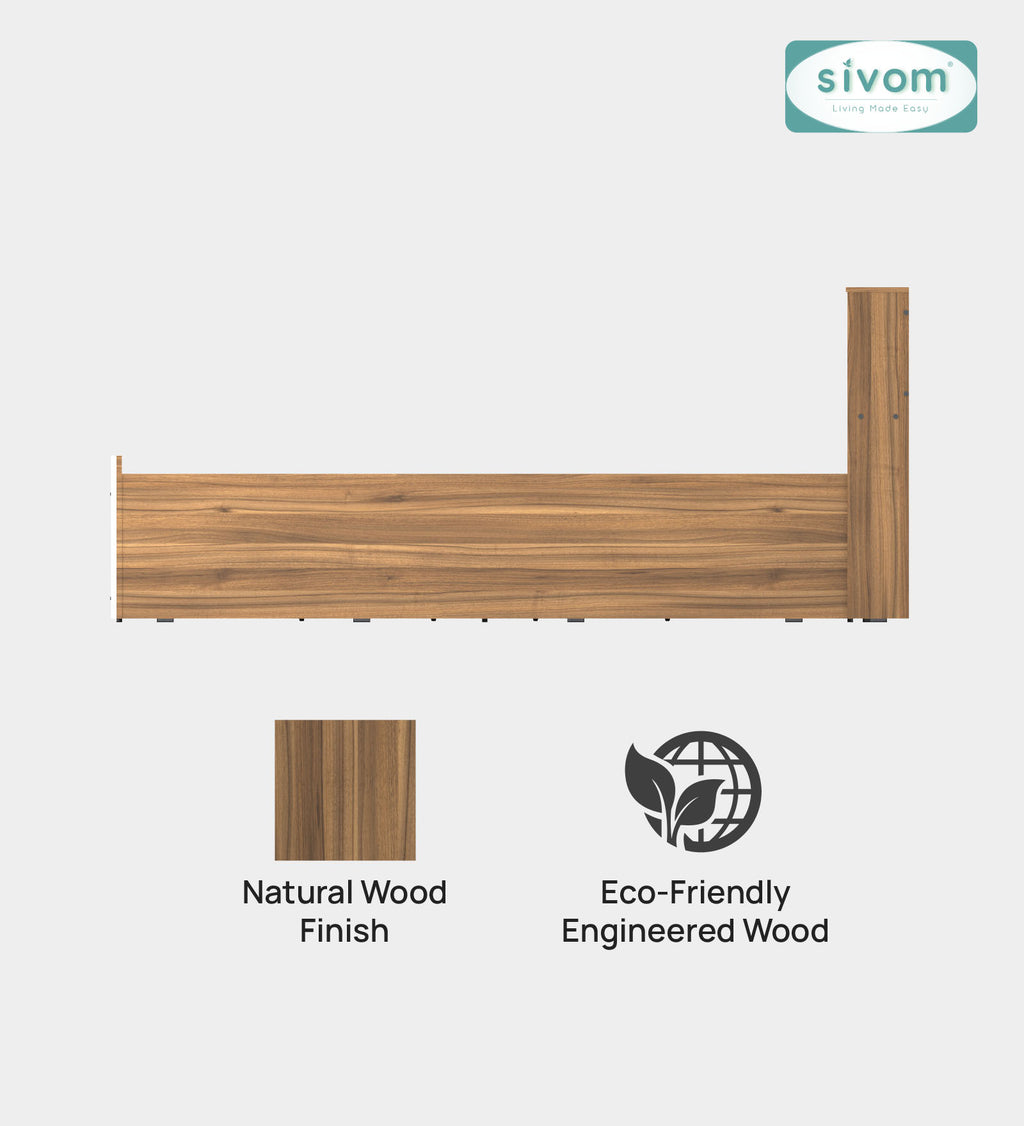 Sivom SIVOM Phoenix Modular Box Bed with Storage Engineered Wood Queen Box Bed for Modern Homes | Elegant Design & Premium Finish