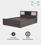 Sivom SIVOM Phoenix Modular Box Bed with Storage Engineered Wood Queen Box Bed for Modern Homes | Elegant Design & Premium Finish