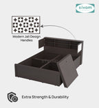 Sivom SIVOM Phoenix Modular Box Bed with Storage Engineered Wood Queen Box Bed for Modern Homes | Elegant Design & Premium Finish
