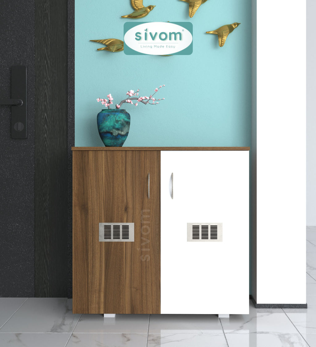 Sivom SIVOM PLATO Engineered Wood Shoe Stand (, 6 Shelves, Knock Down) for Modern Homes | Elegant Design & Premium Finish